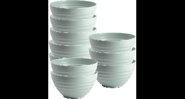 Plasticforte Soepkommen - 10x - D15 x H8 cm - groen - kunststof - onbreekbaar - servies