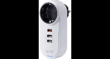 Sygonix TY1721 USB-oplader 18 W 3x USB-A, Randaarde stopcontact Quick Charge 3.0 Wit Binnen