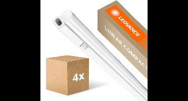 Voordeelpak 4x Ledvance LED Montagebalk Linear Compact Schakelaar 8W 800lm - 840 Koel Wit | 60cm