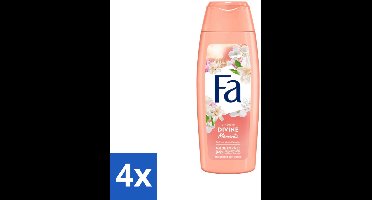Fa - Douchecrème - Divine Moments - Verzorgen & Voeden - Verfrissend - 250 ml - Voordeelverpakking - 4 stuks
