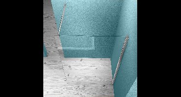 Wiesbaden Inloopdouche + muurprofiel - 8 mm nano - 100 x 200 cm