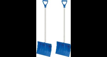 Prosperplast Sneeuwschep - 2x stuks - blauw - kunststof - sneeuwschuiver - 94 cm