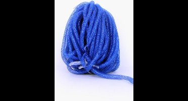 Decoratie tube blauw Ã˜16 mm per 2,5 meter in zakje