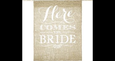 Ceremoniebordje - Here comes the bride, 41x51cm | Bruiloft | Ceremonie