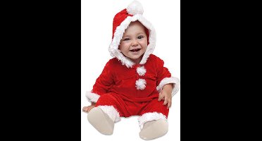Witbaard Kostuum Kerstbaby Polyester Rood/wit Mt 6-12 Maanden
