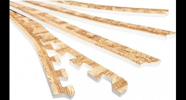 Gorilla Sports 8 eindstukken Lichte houtlook voor Beschermingsmatten - Puzzel matten