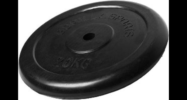 Gorilla Sports Halterschijf - 20 kg - Gietijzer - Rubber - 30 mm