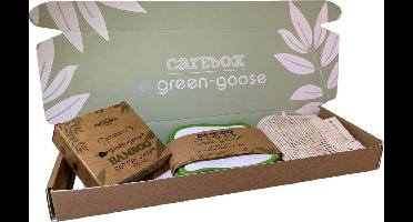 green-goose Gezichtsverzorgingsset | 5 zachte herbruikbare Bamboe 3-Laagse Wattenschijfjes | biokatoen Waszakje | 200 bamboe Wattenstaafjes