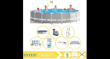 Intex Prism Frame Zwembad - Opzetzwembad - 549x122 cm - Inclusief Onderhoudspakket, Filter en Stofzuiger