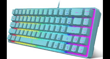 Compact Ergonomisch Gaming Toetsenbord met RGB Achtergrondverlichting - Mini 60% Stille Toetsen voor PC en Laptop