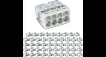 WAGO - Lasklem - 8 Polig - 0.5-2.5mm2 - Wit - 50 Stuks
