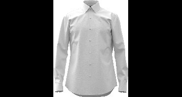 BOSS Joe regular fit overhemd - structuur - wit - Strijkvriendelijk - Boordmaat: 46