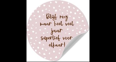 WallCircle® - Behangcirkel 30x30 cm - Muurstickers blijf-nog-maar-heel-veel-jaar-superlief-voor-elkaar1-1 - Muurcirkel woonkamer - Wandcirkel slaapkamer - Kamer decoratie zelfklevend - Muurdecoratie accessoires