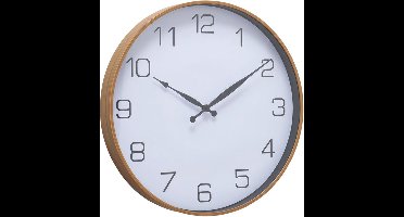 Boltze Wandklok Lugeo - Rond 50 cm - Analoog - Bruin/Wit