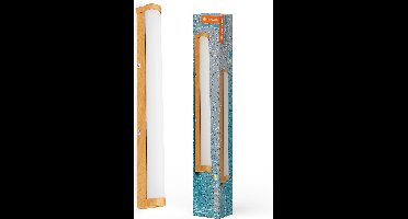 LEDVANCE ORBIS Tube LED spiegel/wandlamp, mat glas/houtdecor, 12W, 1200lm, dimbaar, 3000/4000K verstelbaar via wandschakelaar, 60cm diameter, IP44 bescherming tegen vreemde voorwerpen/spatwater