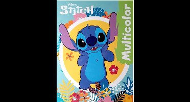 Multicolor - Disney Stitch Kleurboek - 32 Pagina's - 17 Kleurplaten en 17 Voorbeelden - Voor kinderen - Uitermate Geschikt voor Kleurpotloden en Wasco