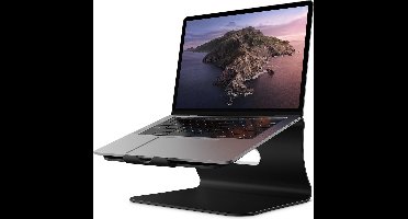 Aluminium Laptop- en MacBook-standaard - Laptopverhoger - Laptopstandaard - Geschikt voor Apple MacBook en Alle Laptops 11 tot 16 inch - Stijlvolle Desktopstandaard - Zwart