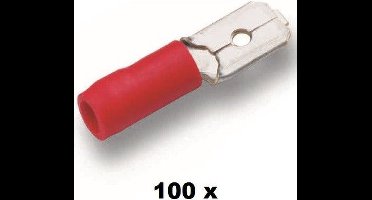 Cimco vlaksteker geisoleerd 0,5-1mm2 6,3X0,8 zak 100