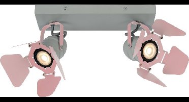 Lucide PICTO - Plafondspot Kinderkamer - 2xGU10 - Roze