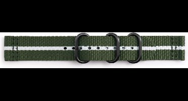 Samsung Nylon bandje - Samsung Gear Sport - groen/wit