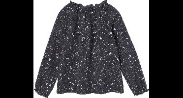 Vertbaudet Gebloemde meisjesblouse in milleraies fluweel
