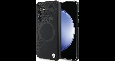 BMW Backcase hoesje geschikt voor Samsung Galaxy S24 - Effen Zwart - Leer
