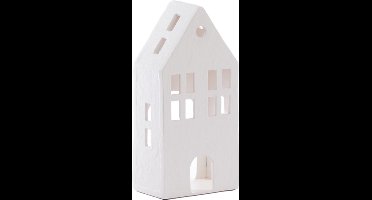 Ornament 14x9x30 cm CROMANE crème - Decoratie Amsterdams huisje