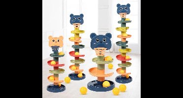 OodBlue-9-layer Spiraal Ball Drop Tower | Ball Drop and Roll Tower Toys - Leren en Ontwikkeling Ball Tower, Educatief Speelgoed Voorschoolse Speelgoed