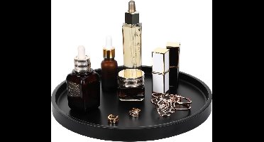 Resin Decorative Tray - Matte Black Jewelry Dish for Bathroom and Bedroom Organization