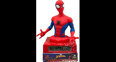 Spiderman 3D Wekker met nachtlampje en geluiden