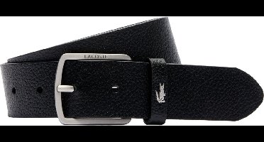 LACOSTE Leren riem Elegance Grained Leather Belt W95 Noir zwart