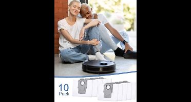 Set van 10 stofzakaccessoires voor S7 MaxV Ultra / S7 Pro Ultra / Q7+ / Q7 Max+ / Q5+/ T8 stofzuiger zuigstation, grote capaciteit filter vervangende zak accessoires stofzuigerzak
