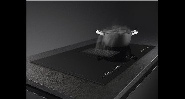 Smeg Universal HOBD682D1 kookplaat Zwart Ingebouwd 80 cm Inductiekookplaat zones 2 zone(s) Inbouw afzuigkap