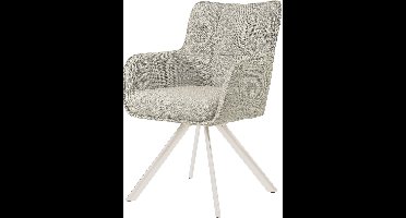 Livingfurn Eetkamerstoel Tori Zand/Wit