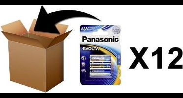 PANASONIC Batterijen - Evolta AAA-LR03 X 4 - Box 12 Pack