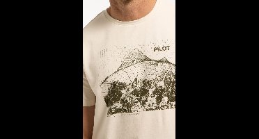 Pilot Heren T-shirt Wit - Maat XXXL