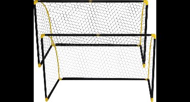 Umbro Voetbaldoel Set van 2 - Voetbal Goal 180 x 91 x 120 cm - Opvouwbaar en Snelle Montage - Voetbal Training Doel - Zwart/ Geel