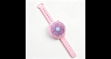 Polsventilator Draagbare Mini Ventilator – Compacte Zomer Ventilator voor Reizen, Wandelen en Strand – Perfect Cadeau voor Koppels, Verjaardag en Jubileum - Roze