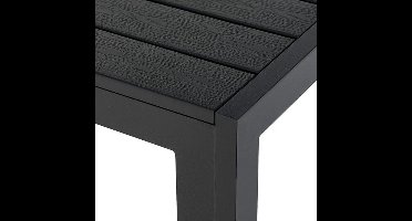 Tuintafel – Balkon Tafel – Terrastafel – Bistrotafel – Tuinmeubel – Weerbestendig WPC Tafelblad – Lichtgewicht Aluminium Frame - 7 Borden Tafelblad - 110x70x73 cm