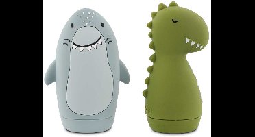 Trixie | Badspeelgoed sproeiende dieren - Mr. Dino - Mr. Shark Bijtring - Badspeelgoed - 0m+ - Gemakkelijk vast te pakken