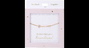 Depesche armband meisjes E goud hartje cadeau vriendschap.