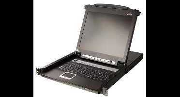 1U 17 inch KVM console met 8 port KVM Switch x PS/2