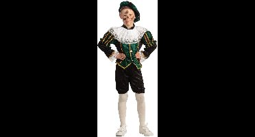 Pietenkostuum kind groen/zwart 4-delig - Maat 164