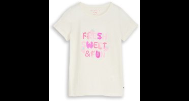 Tom Tailor - T-shirt met print - Maat 92/98 - Wool White