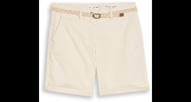 Tom Tailor - Chino-bermuda met riem - Maat 40 - Dove White