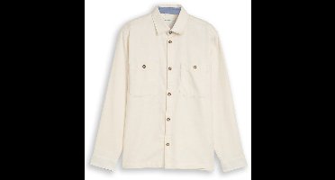 Tom Tailor - Overshirt - Heren - 3XL - Gebroken wit - Katoen - 1049608