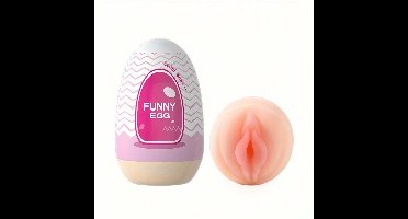 Oneay Anale masturbator voor mannen, geschikt voor mannen, realistische beige textuur, lichtgewicht seksspeeltje voor mannen, zacht en klein eivormig ontwerp.