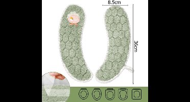 1 stuks Pluche wc-brillen, toiletbrillen, wasbare wc-brilhoes, wc-stoelhoezen voor de meeste familietoiletten, groen