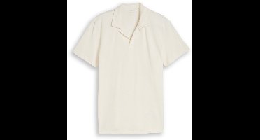 Tom Tailor - Resort poloshirt van piqué - Maat S - Gardenia White