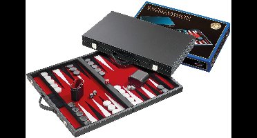 Backgammon Koffer Medium Standaard (Rood)